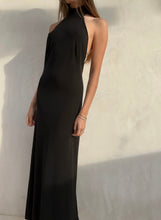 Load image into Gallery viewer, Vintage 1996 Dolce &amp; Gabbana Backless High Neck Black Gown
