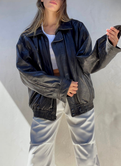 Vintage Christian Dior Black Leather Jacket