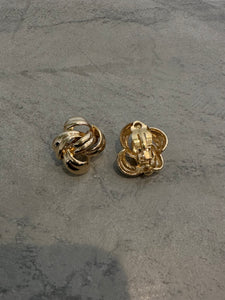 1990's Givenchy Gold Tone Clip On Earrings