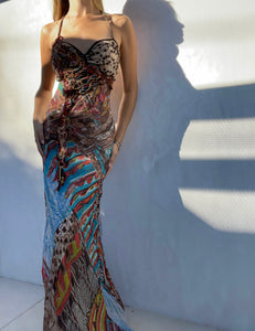 Vintage Save The Queen Silk Gown