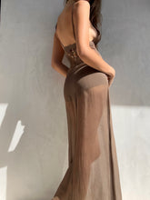 Load image into Gallery viewer, 1990&#39;s Antik Batik Hand Beaded Sheer Dress
