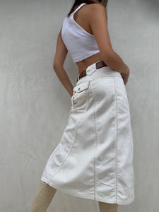 Rare Hiroko Koshino White Cargo Skirt