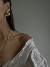 Load image into Gallery viewer, 1980&#39;s Givenchy Gold Tone Heart Earrings
