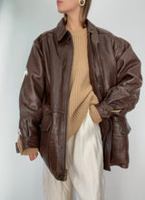 Load image into Gallery viewer, Vintage Pierre Cardin Brown Leather Jacket
