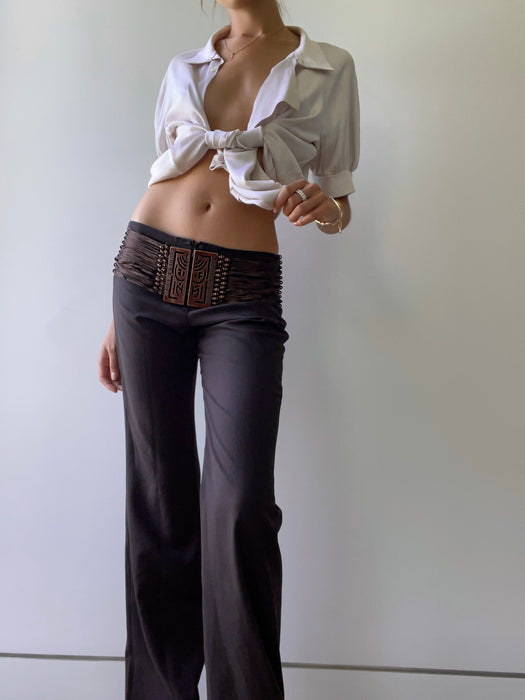 90's Chloé mid-rise wide-leg pants