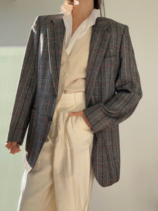 1990's Yves Saint Laurent Plaid Blazer
