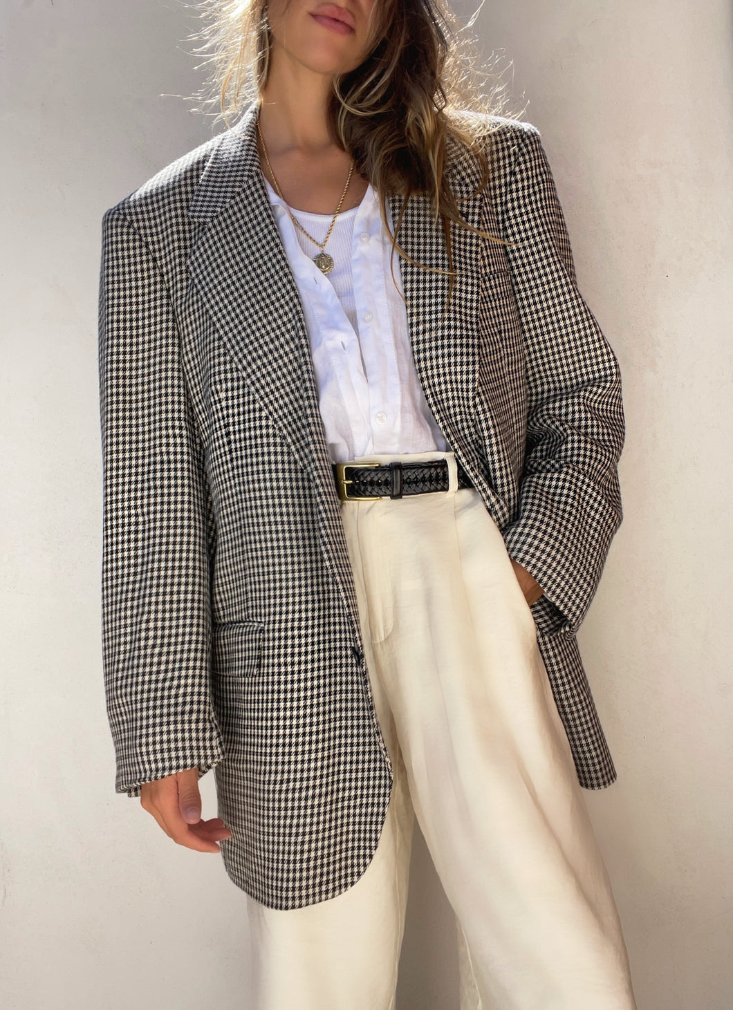 Vintage Guy Laroche Paris houndstooth Blazer – villa amour vintage