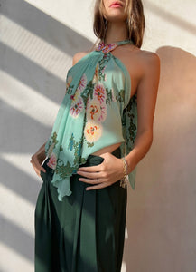 Early 2000's Emanuel Ungaro Butterfly Silk Top