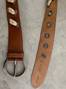 Vintage Miu Miu Brown Leather Belt