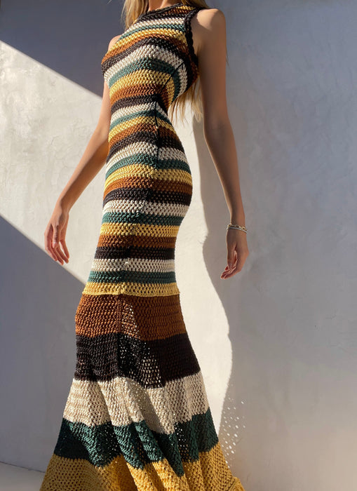 Oscar De La Renta Crochet Gown