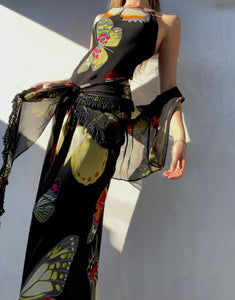 Vintage 3 Piece Silk Gown Set