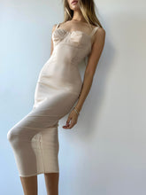 Load image into Gallery viewer, 1990&#39;s Dolce &amp; Gabbana Runway Nude Sheer Silk Bra Dress
