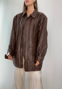 Vintage Pierre Cardin Brown Leather Jacket