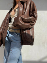 Load image into Gallery viewer, Vintage Wilson&#39;s Brown Leather Bomber
