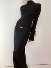 Load image into Gallery viewer, S/S 1998 Gucci by Tom Ford High Neck Black Bodystocking Maxi Dress
