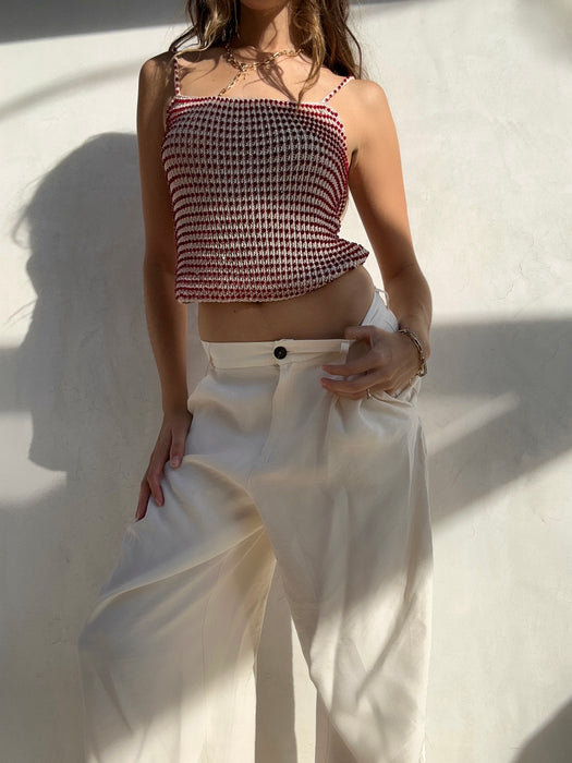 2000's Chanel Knit Beaded Cami