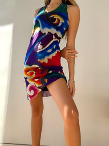 VTG S/S 2000 Vivienne Tam Dragon Mesh Dress
