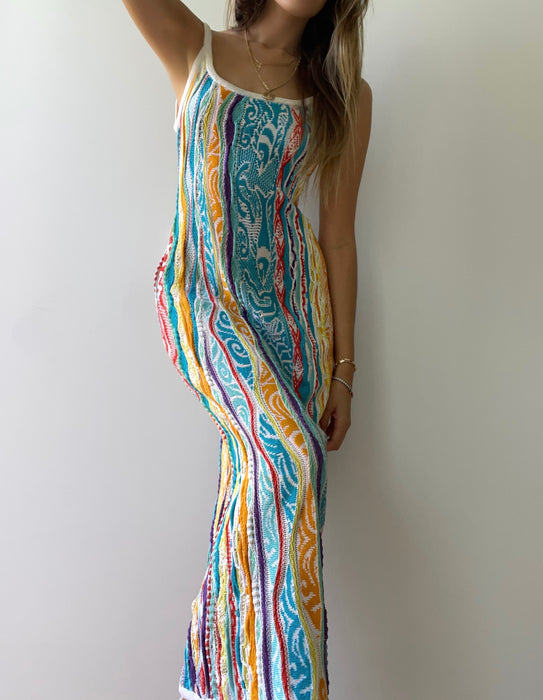Vintage Coogi Multi -Colored Knit Dress