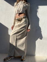 Load image into Gallery viewer, 90&#39;s Dries Van Noten Beige Denim Skirt
