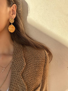 1990's Guy Laroche Gold Tone Earrings