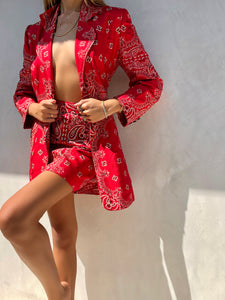 Vintage Todd Oldham Silk Bandana Print Suit