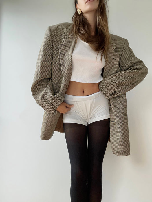 1990's Yves Saint Laurent Houndstooth Blazer