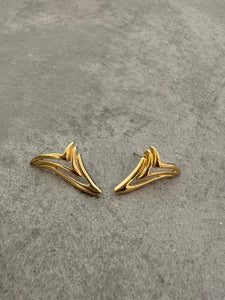 1990's Givenchy Gold Tone Pierced Earrings