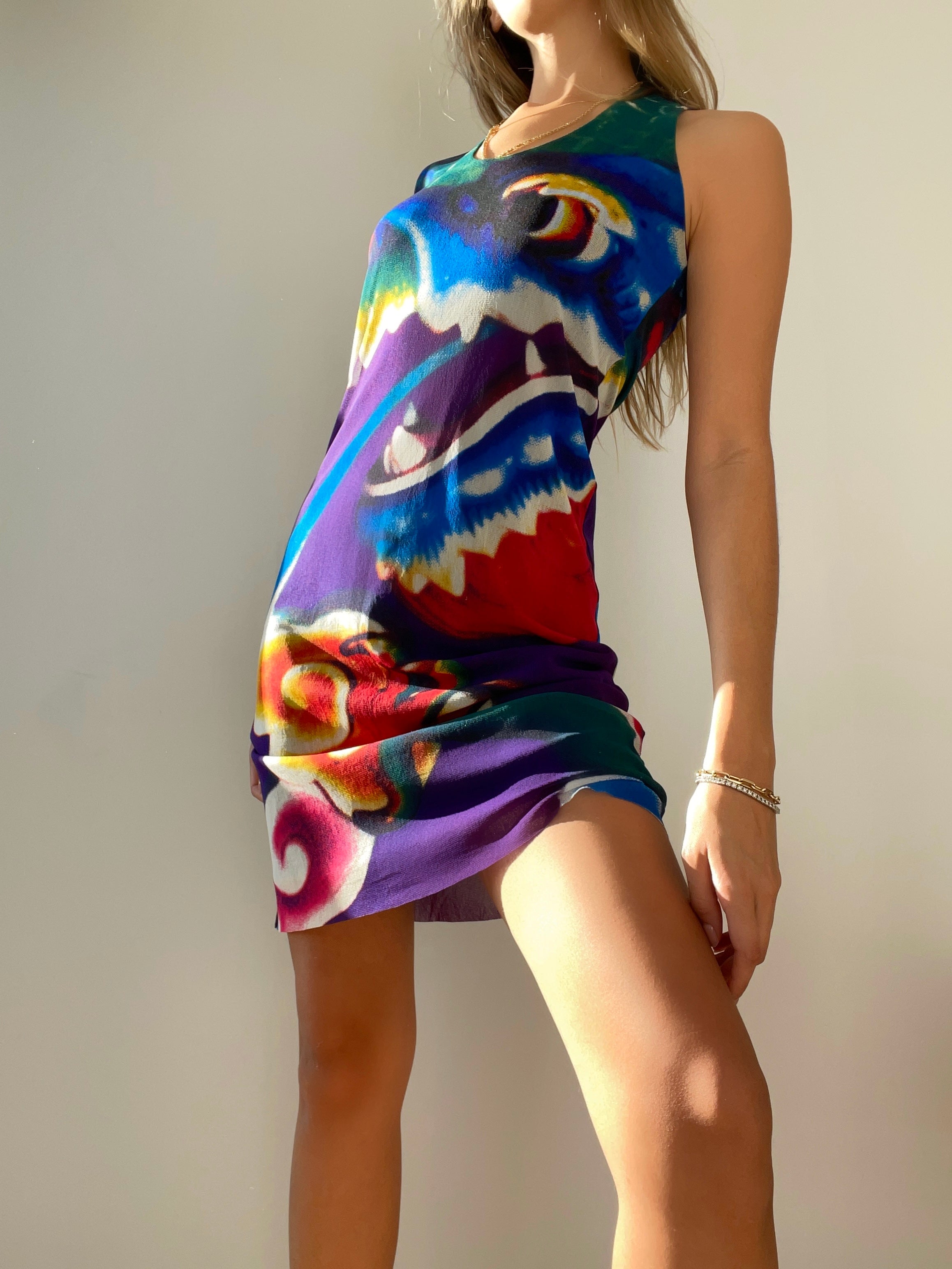 VTG S/S 2000 Vivienne Tam Dragon Mesh Dress – villa amour