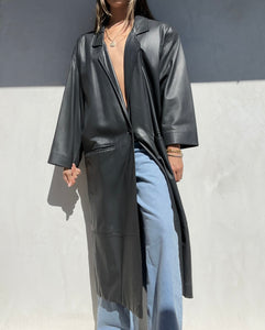 1980's Guy Laroche Leather Trench