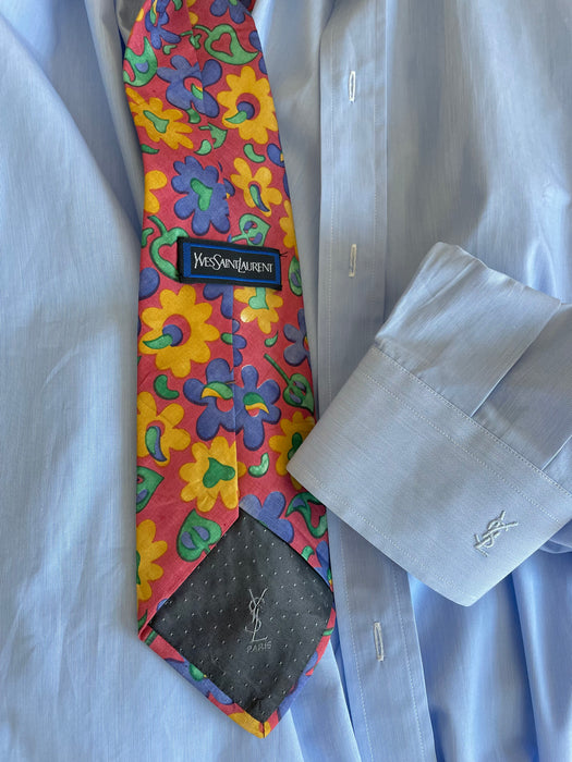 Vintage Yves Saint Laurent Button up and Tie