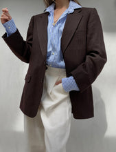 Load image into Gallery viewer, Vintage Christian Dior Brown Plaid Blazer
