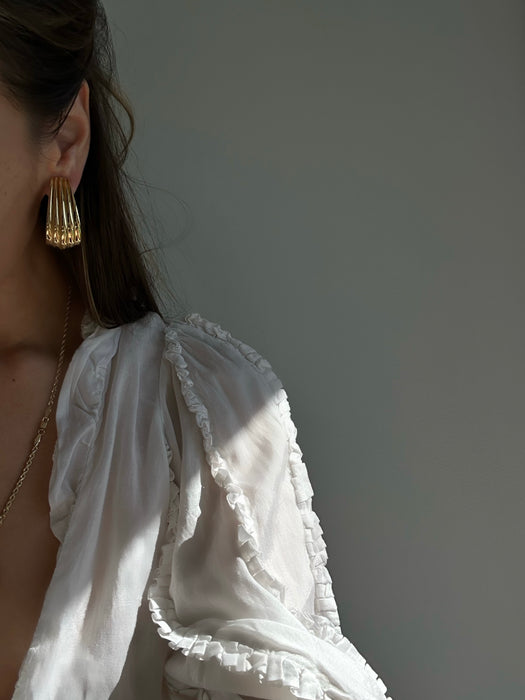 1990's Givenchy Large Half Moon Earrings