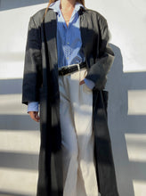 Load image into Gallery viewer, Vintage Pelle New York Black Leather Trench
