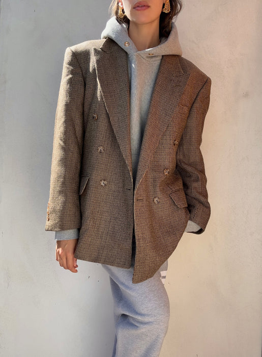 Vintage Oscar de la Renta Houndstooth Blazer