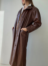 Load image into Gallery viewer, Vintage Pelle Brown Geniune Leather Trench Coat
