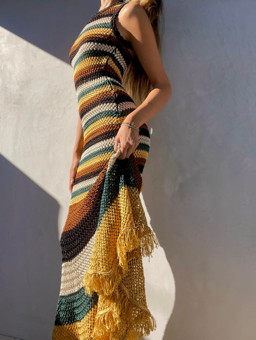 Oscar De La Renta Crochet Gown