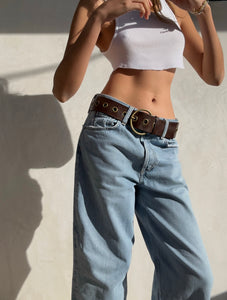 Vintage Miu Miu Brown Leather belt