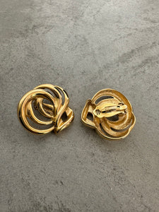 1990's Givenchy Gold Tone Clip On Earrings