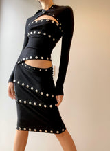 Load image into Gallery viewer, F/W 2003 Dolce &amp; Gabbana Runway Black Snap-Up Dress

