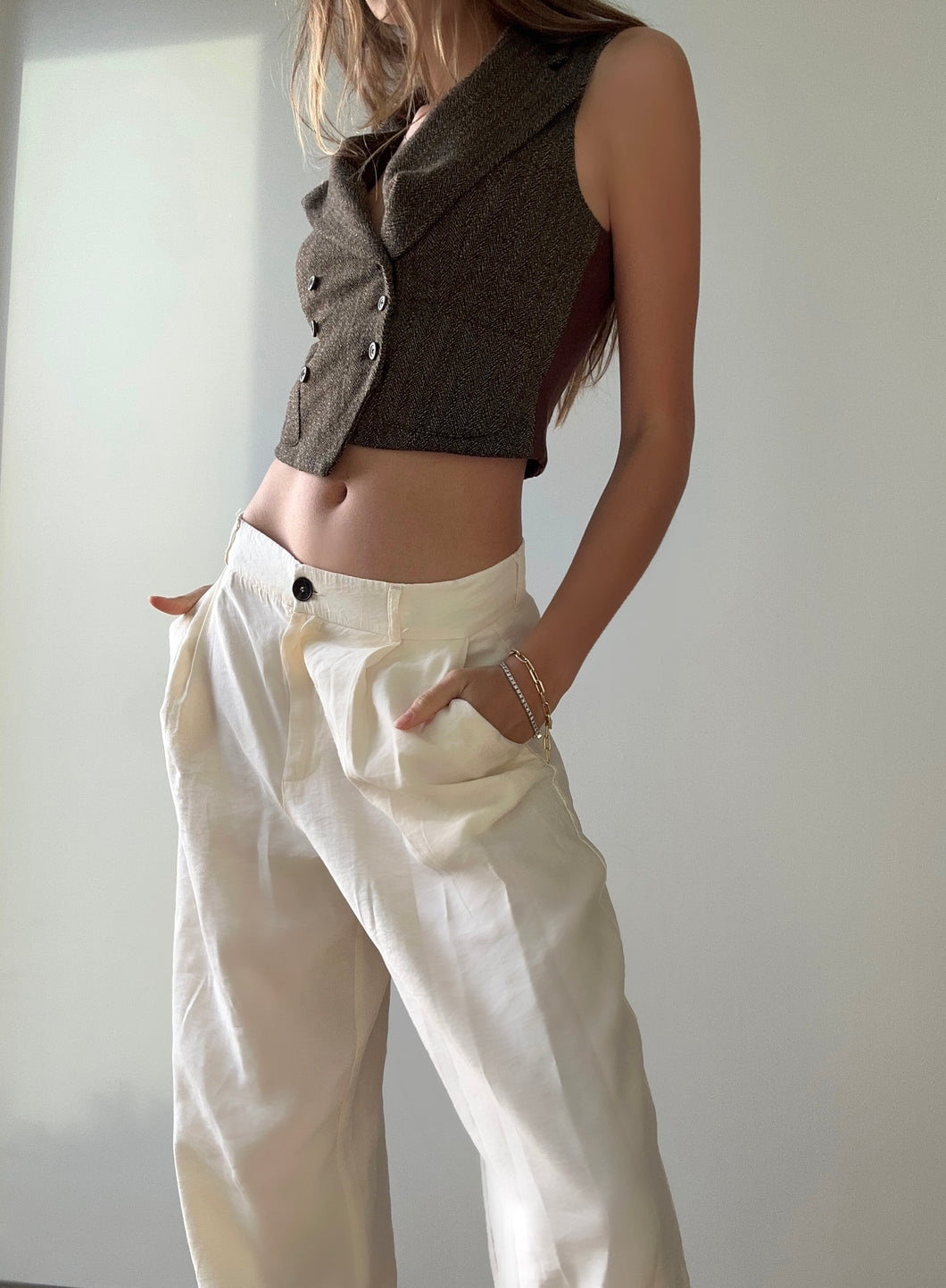 1990's Ralph Lauren Brown Wool Vest
