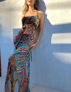Vintage Save The Queen Silk Gown
