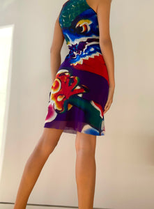 VTG S/S 2000 Vivienne Tam Dragon Mesh Dress