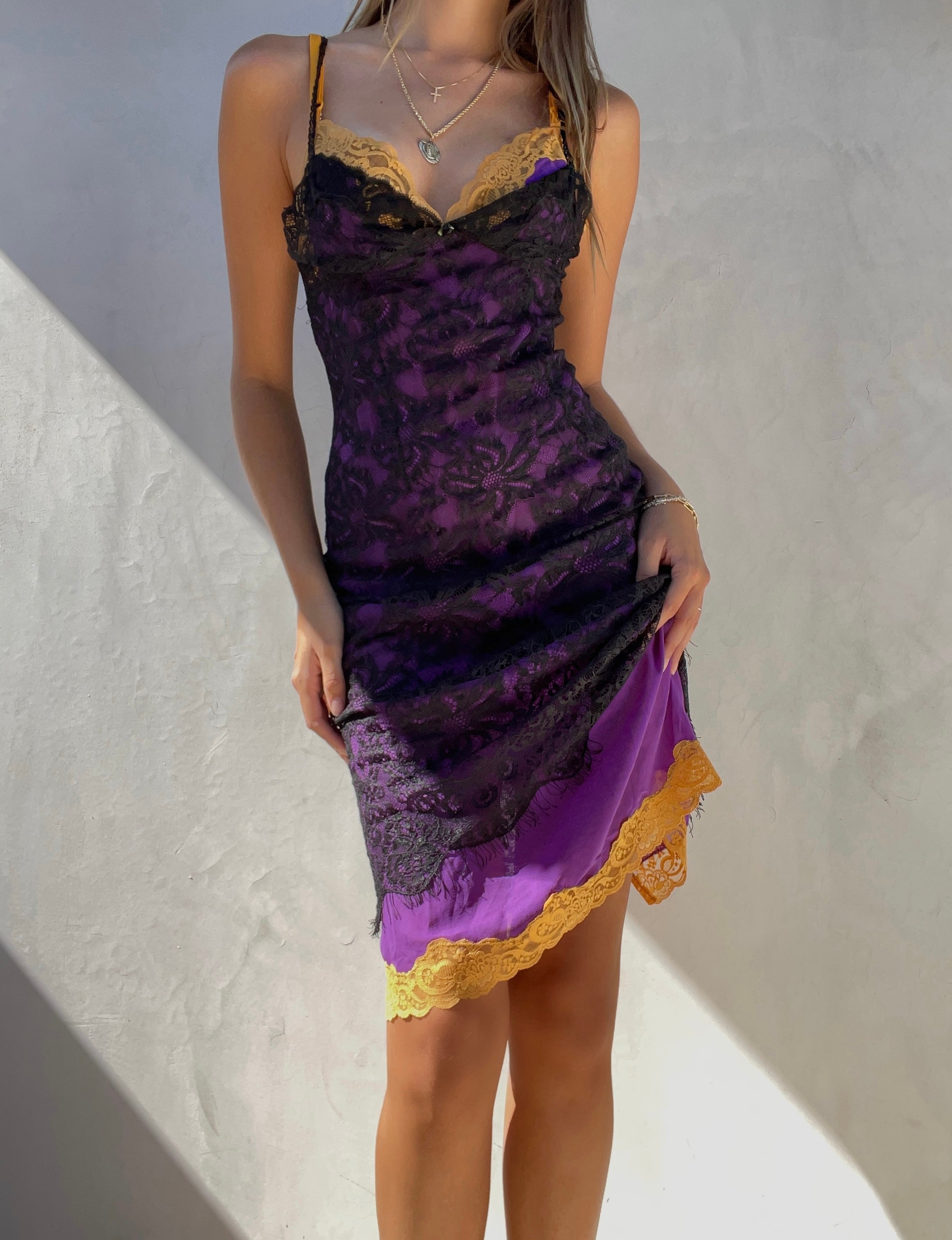 Vintage Dolce Gabbana Double Lace Dress – villa amour vintage