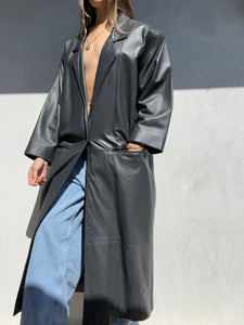 1980's Guy Laroche Leather Trench