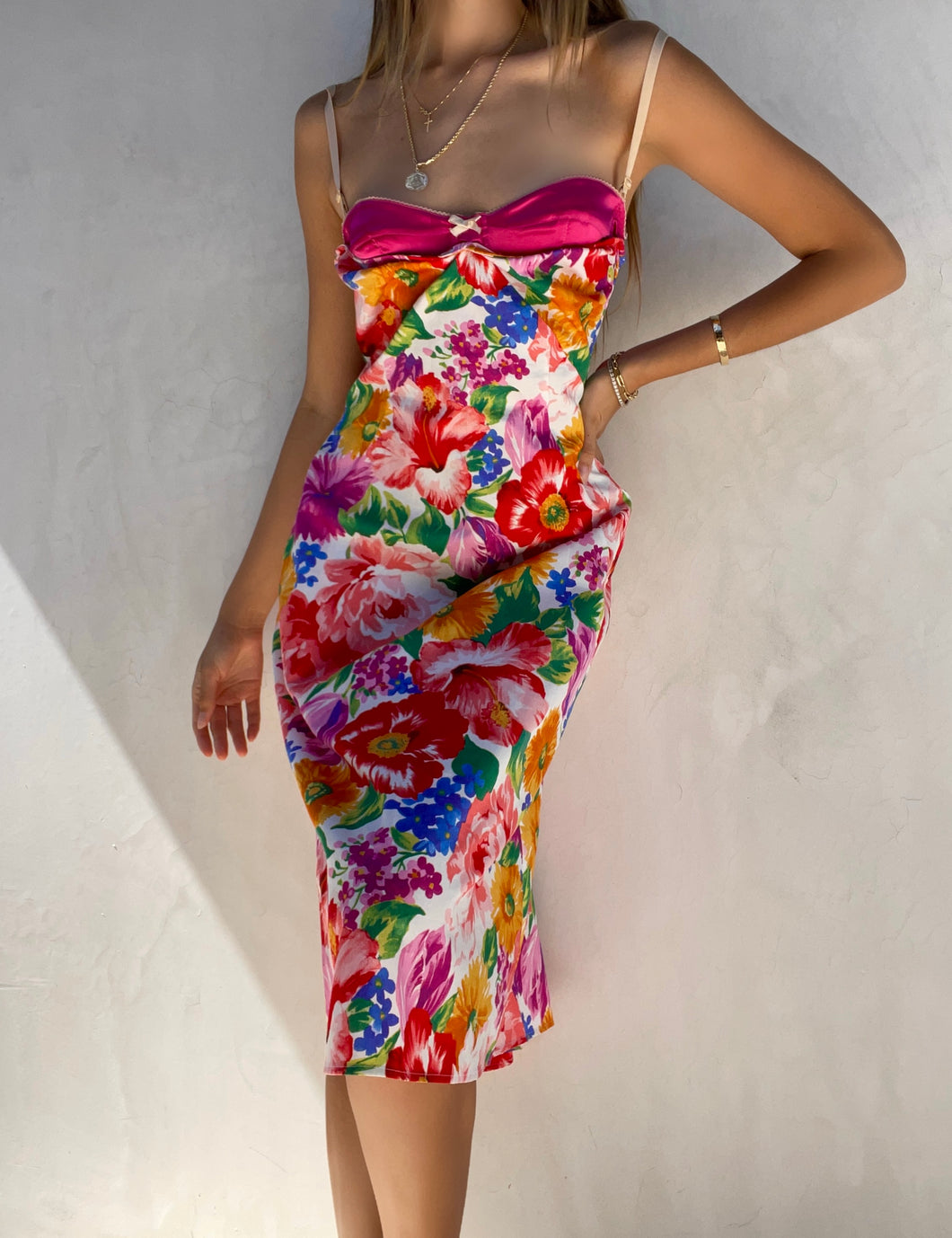 1990's Dolce Gabbana Floral Print Dress