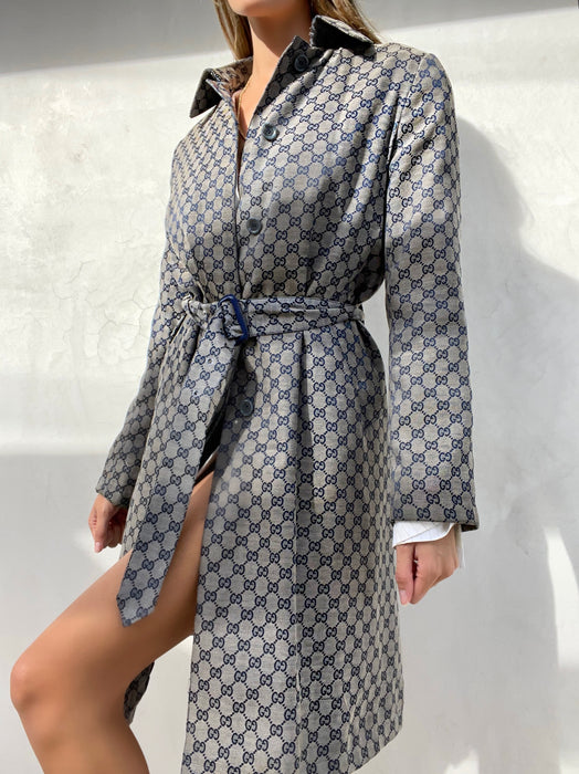 Vintage Gucci Canva Trench Coat