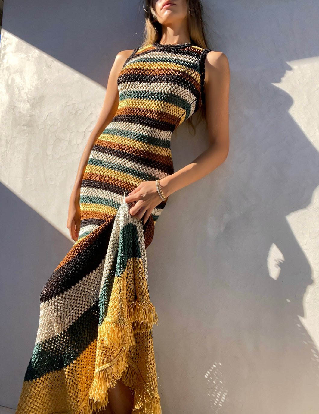 Oscar De La Renta Crochet Gown