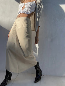 1990's Jil Sander Beige Skirt