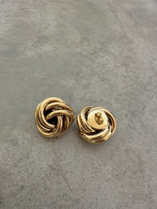 Vintage Knot Gold Tone Earrings