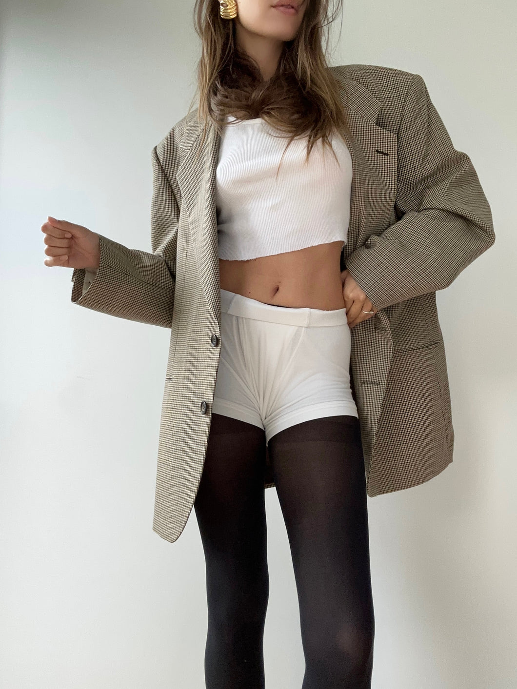 1990's Yves Saint Laurent Houndstooth Blazer